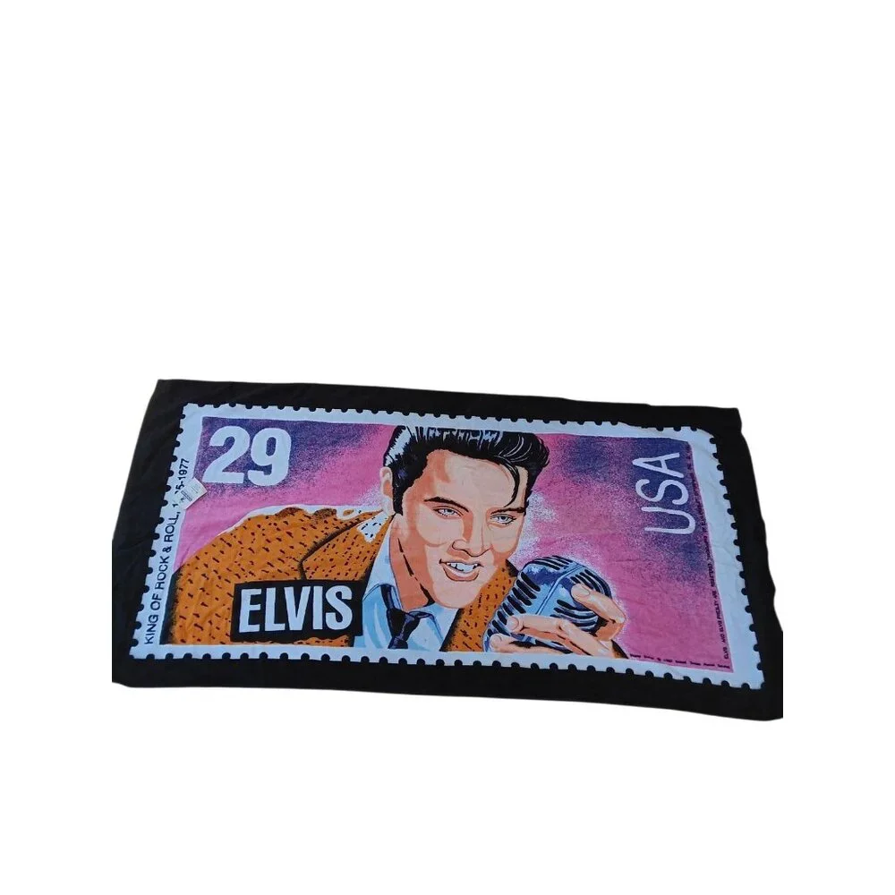 New Elvis Presley King of Rock and Roll Beach Stamp Towel Pool Wrap Vintage 1992